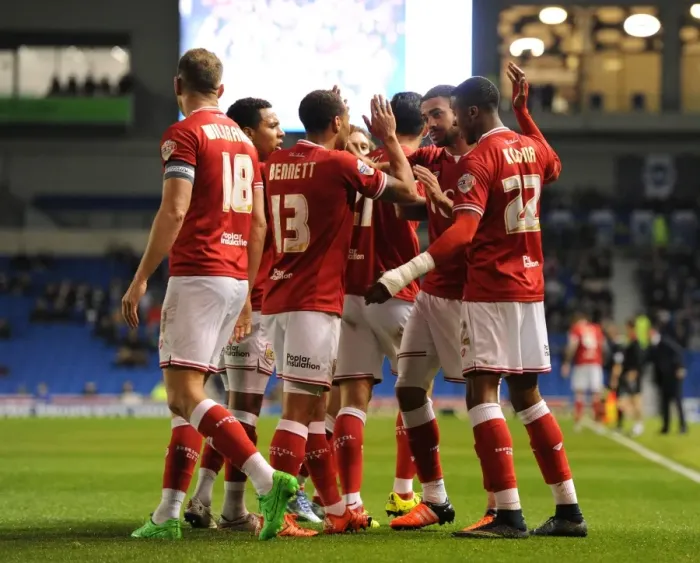 Framed Print : Derrick Williams Scores and Celebrates for Bristol City at Brighton's American Express Community Stadium (2015) Framed Print : Derrick Williams Scores and Celebrates for Bristol City at Brighton's American Express Community Stadium (2015)