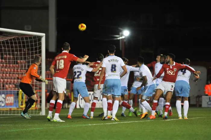 Framed Print : Derrick Williams Scores the Opener: Bristol City vs. Coventry City, Johnstones Paint Trophy Framed Print : Derrick Williams Scores the Opener: Bristol City vs. Coventry City, Johnstones Paint Trophy
