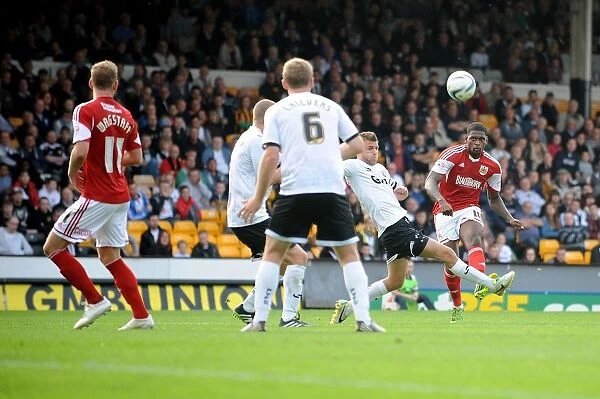 Determined Striker: Jay Emmanuel-Thomas's Decisive Shot for Bristol City against Port Vale