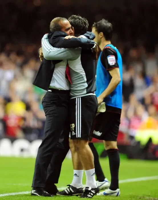 Framed Print : Di Canio's Victory: Swindon Manager Celebrates League Cup Upset Against Bristol City (24-08-2011) Framed Print : Di Canio's Victory: Swindon Manager Celebrates League Cup Upset Against Bristol City (24-08-2011)