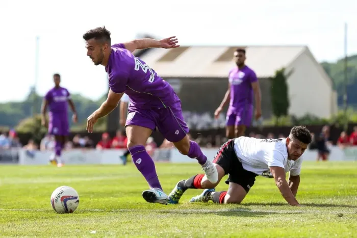 Framed Print : Diego De Girolamo in Action: Bristol Manor Farm vs. Bristol City (2017 Pre-season Friendly, The Creek) Framed Print : Diego De Girolamo in Action: Bristol Manor Farm vs. Bristol City (2017 Pre-season Friendly, The Creek)
