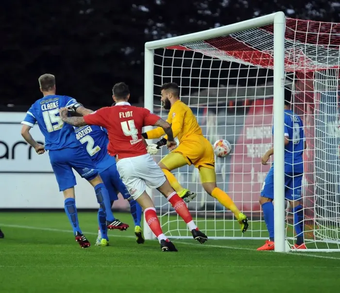 Framed Print : Disallowed Goal: Bristol City vs Leyton Orient, 2014