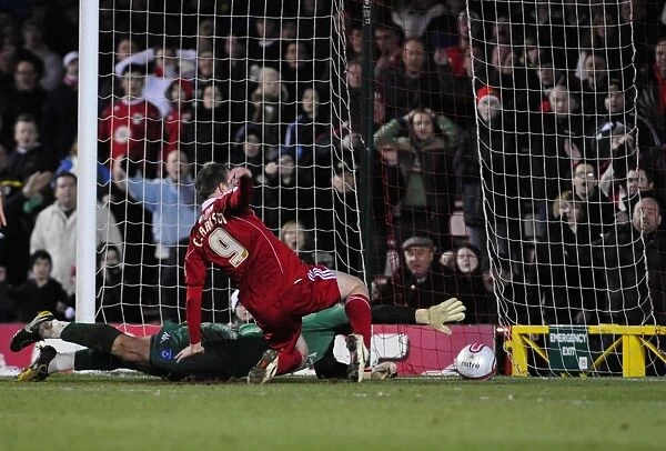 Disallowed Goal: David Clarkson Scores for Bristol City Against Portsmouth in Championship Match, 8th March 2011