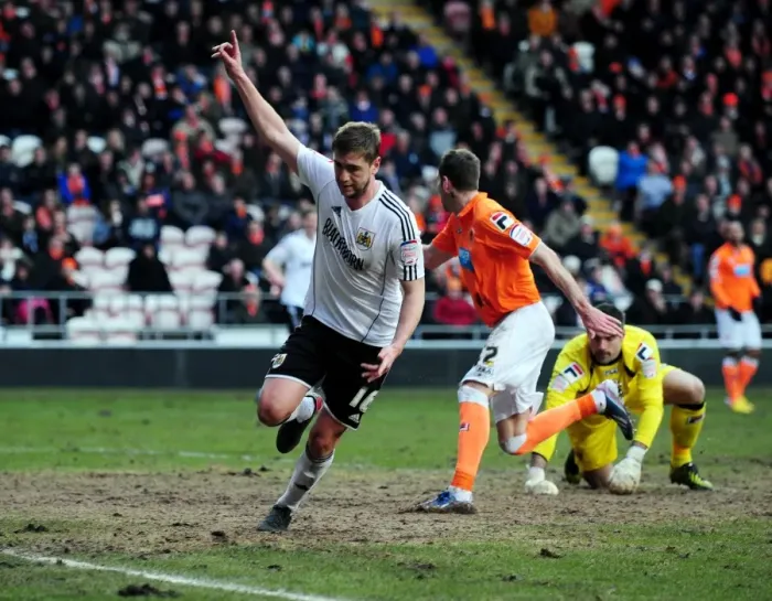Framed Print : Disallowed Goal: Steven Davies Celebration for Bristol City at Blackpool, 2013 Framed Print : Disallowed Goal: Steven Davies Celebration for Bristol City at Blackpool, 2013