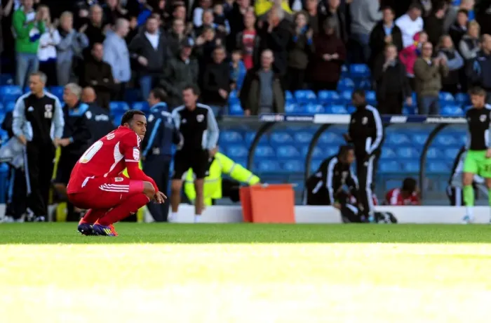 Framed Print : Disappointed Nicky Maynard of Bristol City After Leeds United's League Cup Victory Framed Print : Disappointed Nicky Maynard of Bristol City After Leeds United's League Cup Victory