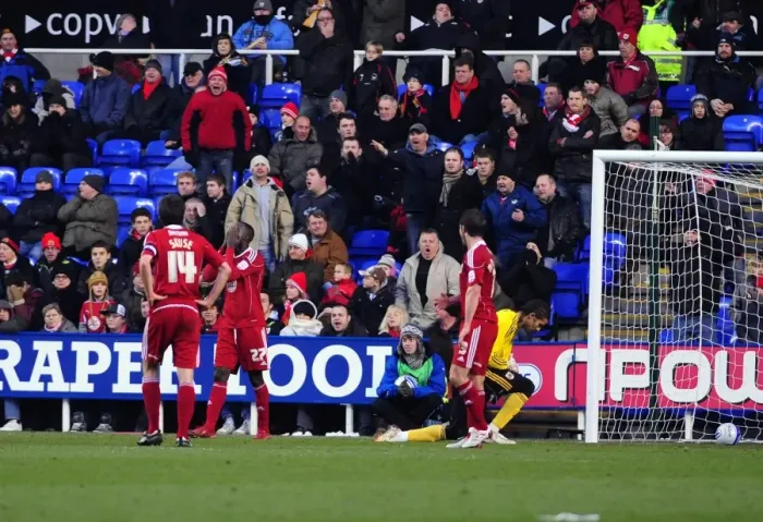 Framed Print : Disappointment and Determination: Bristol City's Reaction at Reading's Madejski Stadium (December 26, 2010)