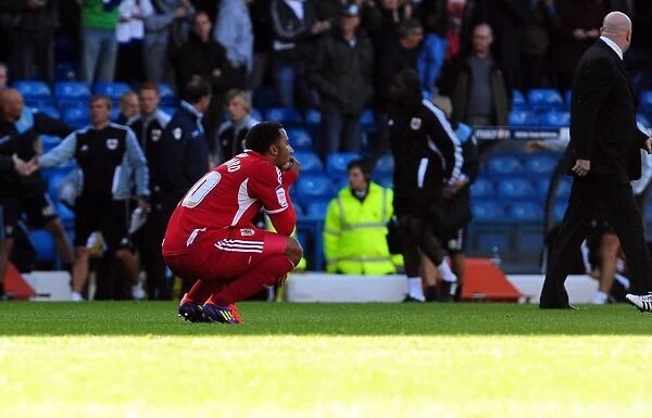 Disappointment at the Final Whistle: Nicky Maynard of Bristol City After Leeds United's League Cup Victory, 16th September 2011