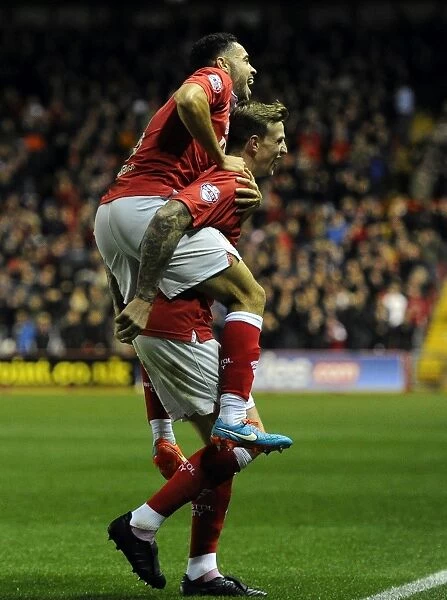 Double Trouble: Aden Flint and Derrick Williams Unstoppable Goal Celebration (Bristol City vs. Bradford City, 2014)