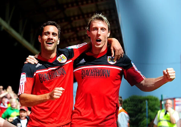 Double Trouble: Woolford and Baldock's Dual Goal Celebration vs. Cardiff City (Bristol City Football Club, 25 August 2012)