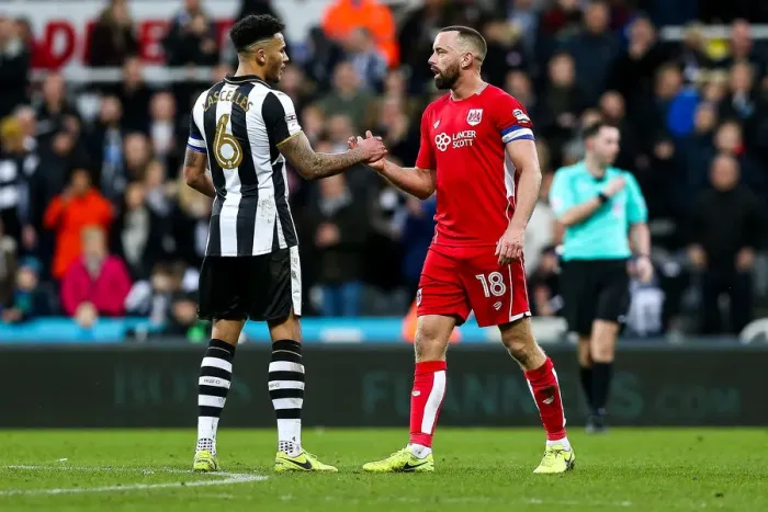 Framed Print : Dramatic Comeback at St. James Park: Wilbraham and Lascelles Unite in 2-2 Draw After Bristol City's Half-Time Lead