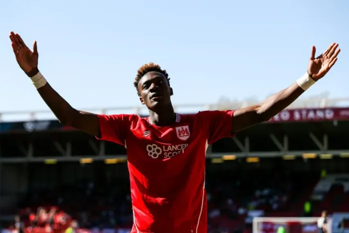 Framed Print : Dramatic Equalizer: Abraham's Last-Second Goal for Bristol City vs Barnsley