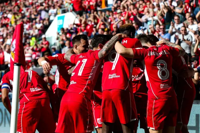 Framed Print : Dramatic Moment: Aden Flint's Game-Winning Goal for Bristol City against Barnsley Framed Print : Dramatic Moment: Aden Flint's Game-Winning Goal for Bristol City against Barnsley