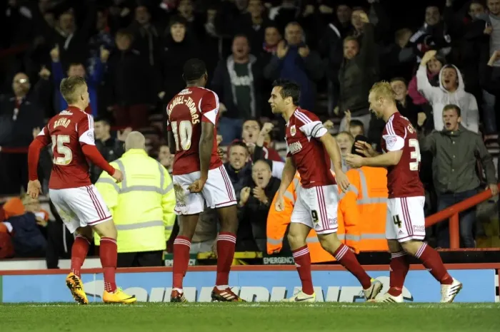Framed Print : Dramatic Moment: Jay Emmanuel-Thomas Scores Thrilling Goal for Bristol City vs. Crawley Town at Ashton Gate Framed Print : Dramatic Moment: Jay Emmanuel-Thomas Scores Thrilling Goal for Bristol City vs. Crawley Town at Ashton Gate