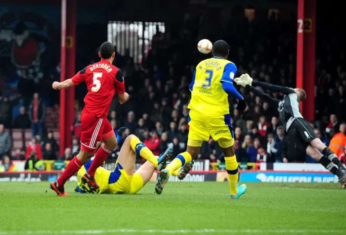 Framed Print : Dramatic Save by Chris Kirkland: Bristol City vs. Sheffield Wednesday, April 1, 2013 - Lewin Nyatanga Thwarted Framed Print : Dramatic Save by Chris Kirkland: Bristol City vs. Sheffield Wednesday, April 1, 2013 - Lewin Nyatanga Thwarted