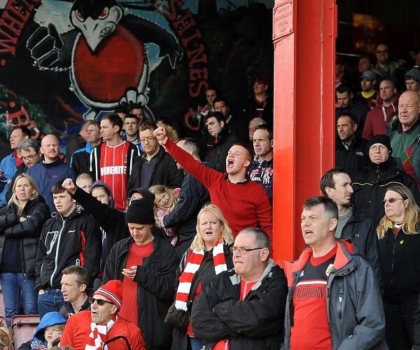 Ecstatic East End Fans: Celebrating Bristol City's Victory Over Crewe at Ashton Gate, 2014