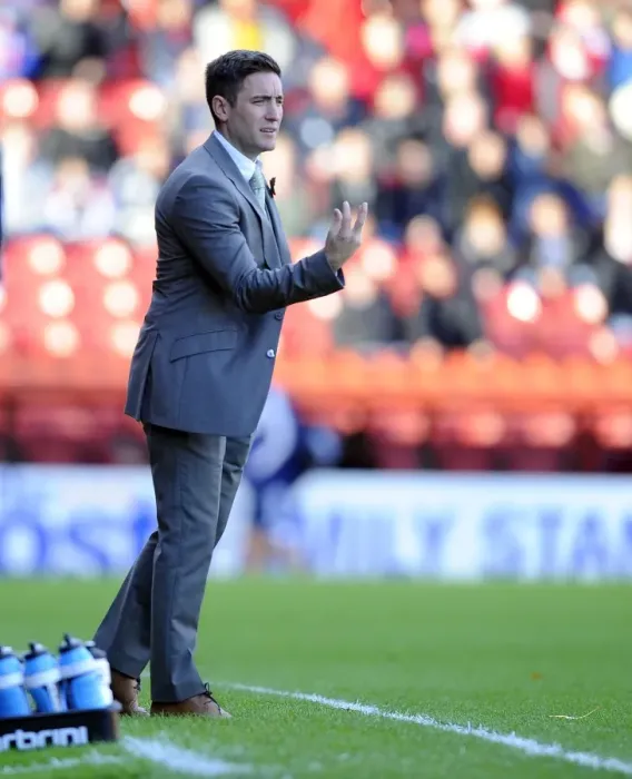 Framed Print : Emotional Return: Lee Johnson Faces His Former Team - Bristol City vs Oldham Athletic, 2013
