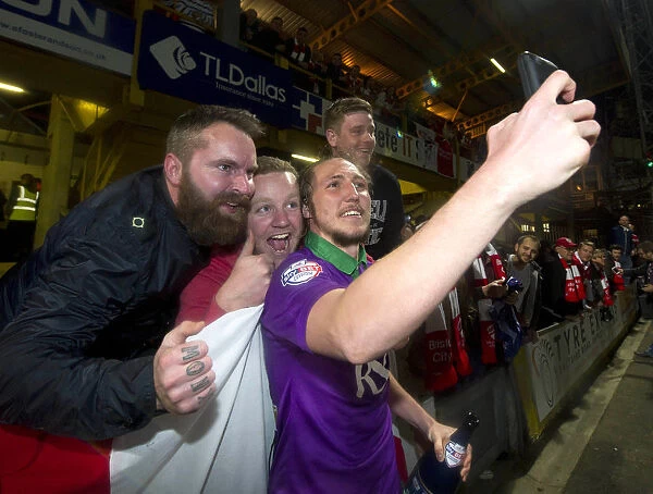 Epic Selfie: Luke Ayling and Fans Unite in Promotion Battle at Bradford City vs. Bristol City