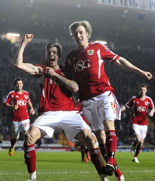 Euphoria at Ashton Gate: Unforgettable Goal Celebration between Stead and Woolford (Bristol City vs. Cardiff City, March 10, 2012)