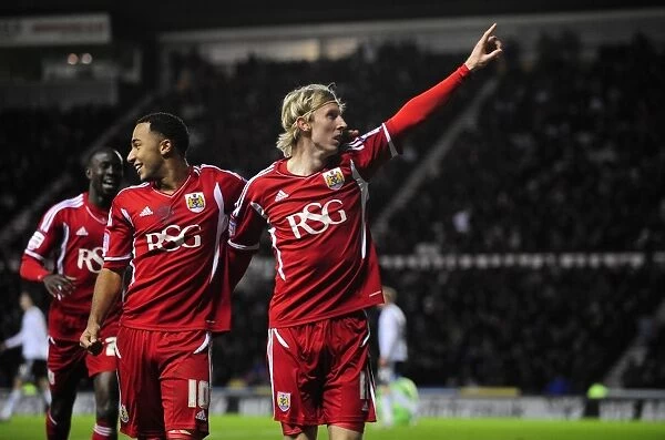 Euphoria on the Field: Woolford and Maynard's Goal Celebration (Derby vs. Bristol City, Championship Match, 10th December 2011)