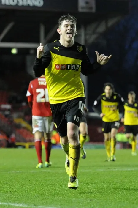Framed Print : Euphoria Unleashed: Sean Murray's Thrilling Goal Celebration for Bristol City in FA Cup Third Round Against Watford