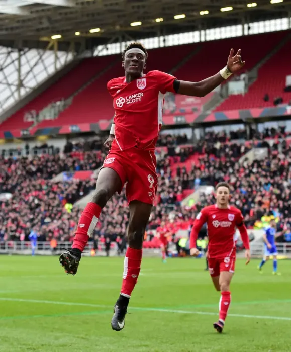 Framed Print : Euphoria Unleashed: Tammy Abraham's Memorable Goal Celebration for Bristol City vs. Cardiff City (January 14, 2017) Framed Print : Euphoria Unleashed: Tammy Abraham's Memorable Goal Celebration for Bristol City vs. Cardiff City (January 14, 2017)