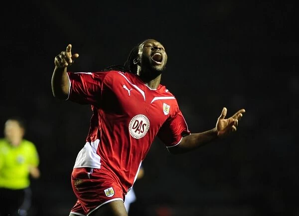 Evander Sno's Euphoric Moment: Celebrating a Goal for Bristol City Against Leicester City