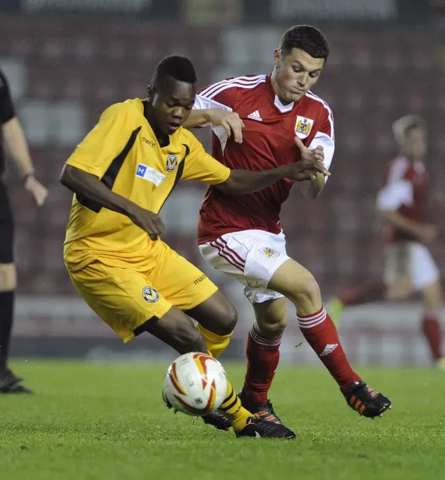 Framed Print : Exciting Youth Cup Showdown at Ashton Gate: Bristol City U18s vs Newport County U18s Framed Print : Exciting Youth Cup Showdown at Ashton Gate: Bristol City U18s vs Newport County U18s