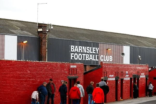 Exterior View of Oakwell Stadium: Barnsley vs. Bristol City Football Match (2014)