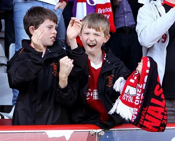 Exuberant Young Fans Celebrate at Ashton Gate: Bristol City vs Coventry City, 2015