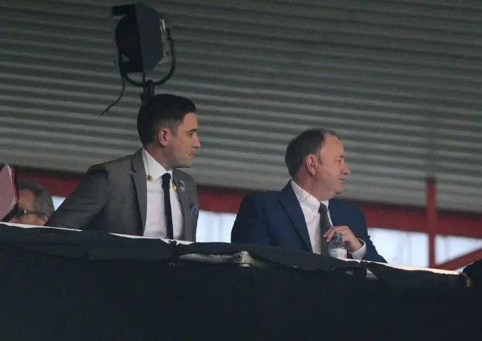 Framed Print : Father-Son Duo: Lee and Gary Johnson Reunited in the Press Box - Bristol City vs Swindon Town, 2015 Framed Print : Father-Son Duo: Lee and Gary Johnson Reunited in the Press Box - Bristol City vs Swindon Town, 2015