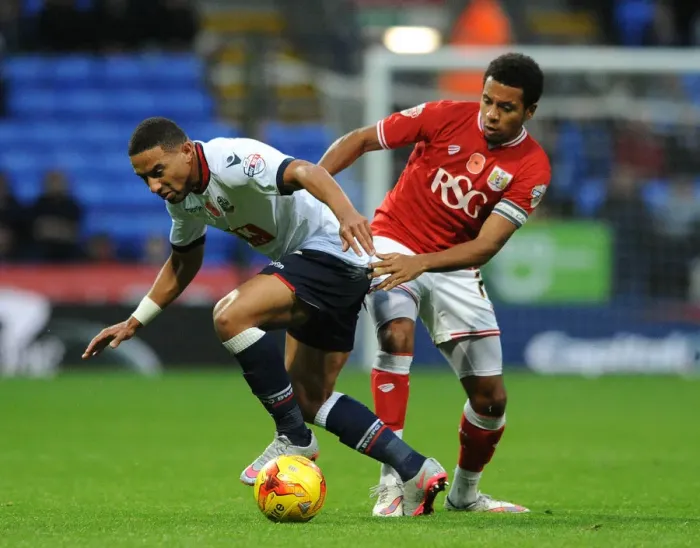 Framed Print : Feeney vs. Smith: Intense Battle for Possession in Bolton Wanderers vs. Bristol City Championship Clash Framed Print : Feeney vs. Smith: Intense Battle for Possession in Bolton Wanderers vs. Bristol City Championship Clash