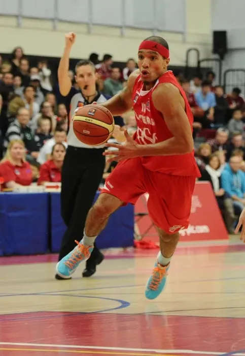 Framed Print : Fierce Rivalry: The Showdown between Bristol Flyers and Manchester Giants in Basketball Framed Print : Fierce Rivalry: The Showdown between Bristol Flyers and Manchester Giants in Basketball