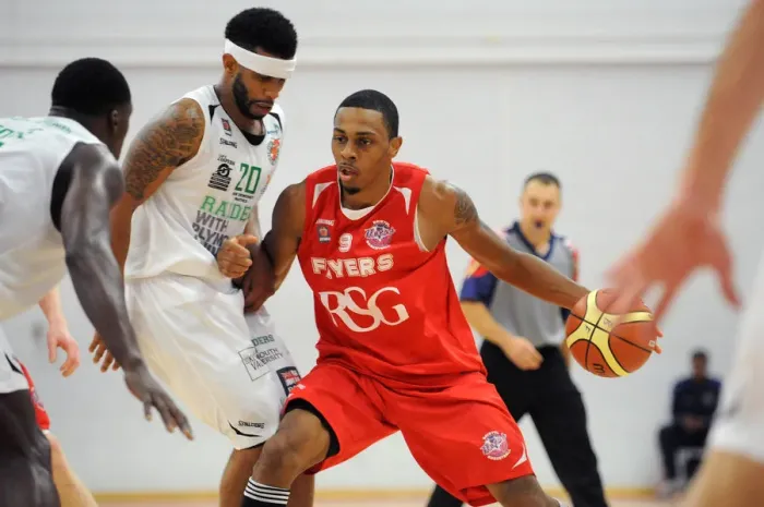 Framed Print : Fierce Showdown: British Basketball Cup - Flyers vs. Raiders at Wise Campus