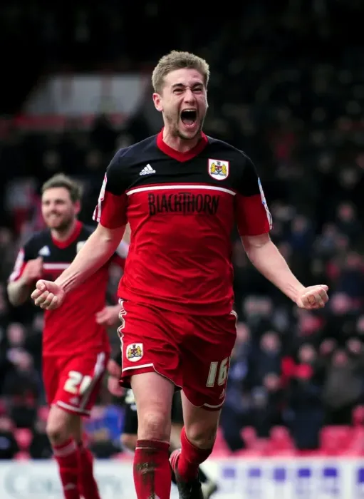 Framed Print : Five-Star Steven Davies: Celebrating Bristol City's Victory Over Barnsley