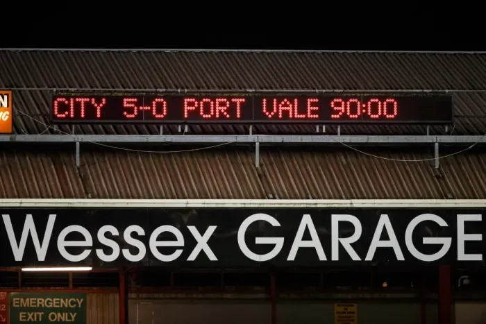 Framed Print : Five-Star Victory: Bristol City's 5-0 Domination Over Port Vale at Ashton Gate, March 2014