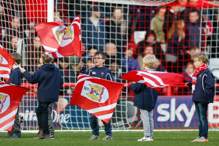Framed Print : Flagbearers Clash: Bristol City vs Birmingham City, Sky Bet Championship (January 2016) - Ashton Gate Stadium