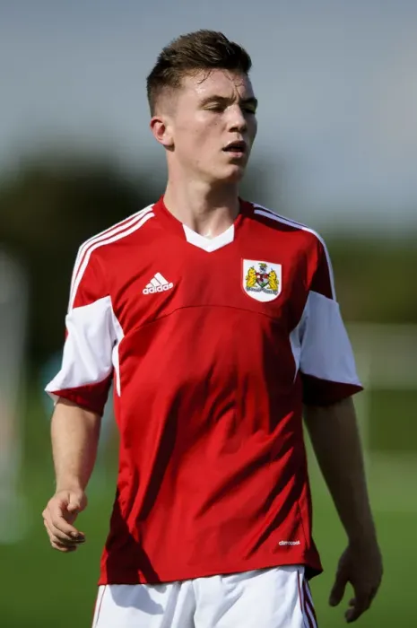 Framed Print : Focused Jamie Horgan of Bristol City U18 during U18 Professional Development League Match against Brighton & Hove Albion - October 2013