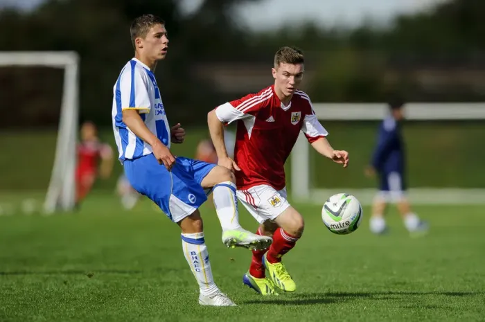 Framed Print : Football Rivalry: Jamie Horgan of Bristol City Faces Off Against Brighton & Hove Albion at SGS Wise Campus (October 2013) Framed Print : Football Rivalry: Jamie Horgan of Bristol City Faces Off Against Brighton & Hove Albion at SGS Wise Campus (October 2013)