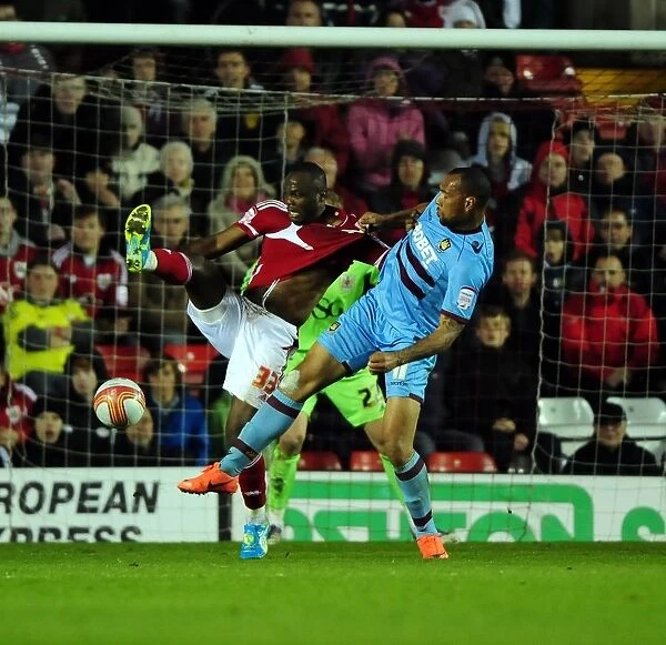 Football Rivalry at Ashton Gate: Andreas Amougou vs. John Carew (Bristol City vs. West Ham, 17 / 04 / 2012)