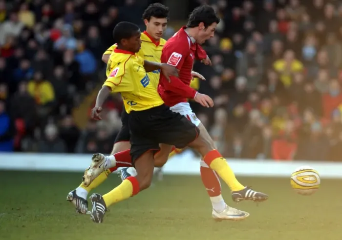 Framed Print : A Football Rivalry: Clash of the Championship Titans (08-09) - Watford vs. Bristol City