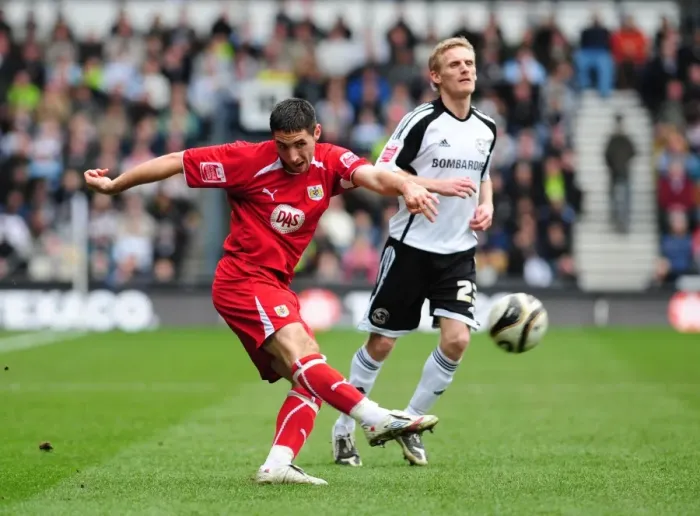 Framed Print : A Football Rivalry: Derby County vs. Bristol City - Season 08-09: The Clash Between the Rams and the Robins