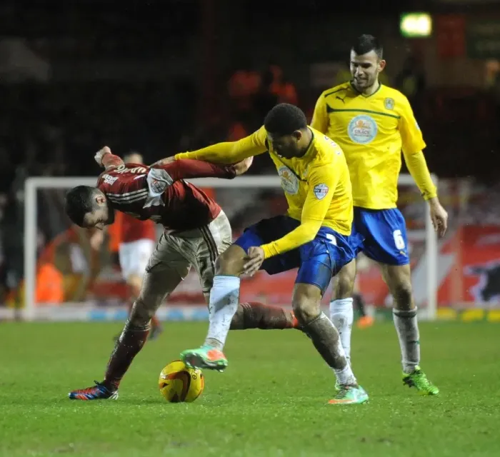 Framed Print : Football Rivalry: Greg Cunningham Fouls by Cyrus Christie - Bristol City vs Coventry City Framed Print : Football Rivalry: Greg Cunningham Fouls by Cyrus Christie - Bristol City vs Coventry City