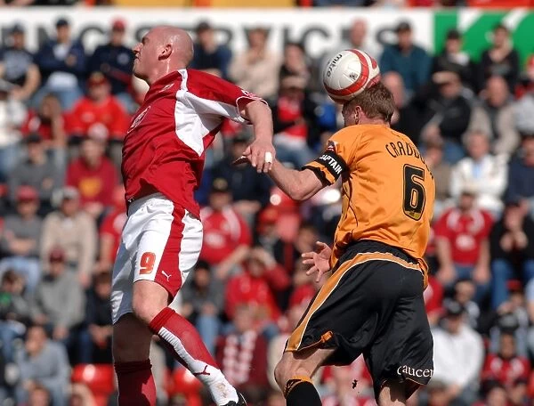 A Football Rivalry: Intense Moment at Ashton Gate - Steve Brooker's Focused Expression (Bristol City vs. Wolverhampton Wanderers)