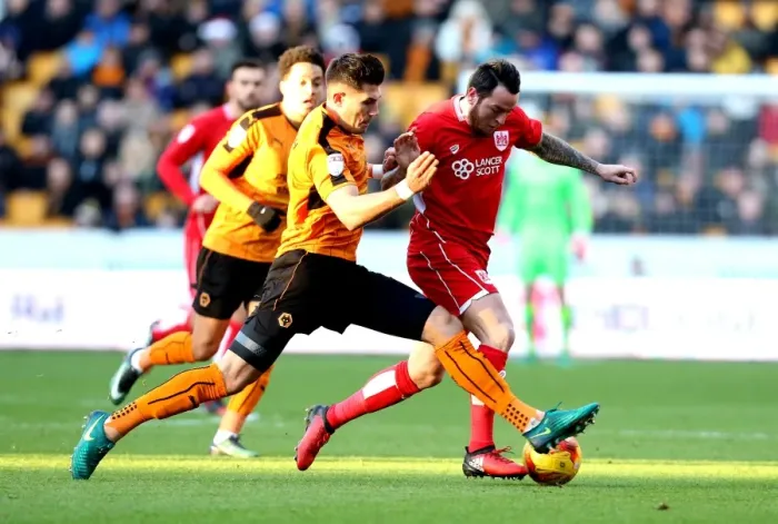 Framed Print : Football Rivalry: Lee Tomlin vs. Danny Batth - Wolverhampton Wanderers vs. Bristol City Framed Print : Football Rivalry: Lee Tomlin vs. Danny Batth - Wolverhampton Wanderers vs. Bristol City