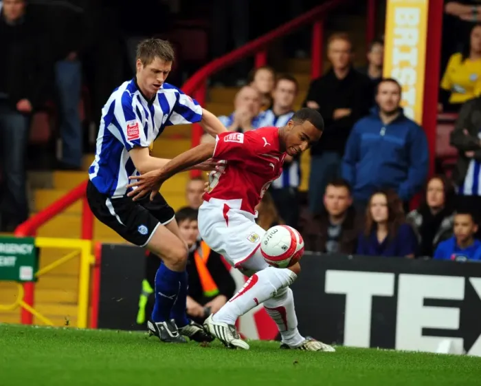 Framed Print : A Football Showdown: Bristol City vs Sheffield Wednesday - Season 09-10