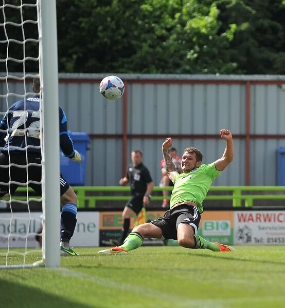 Forest Green Rovers James Norwood Narrowly Misses Goal Against Bristol City - Preseason 2013
