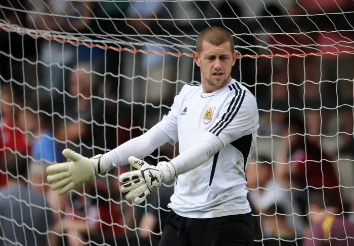 Framed Print : Frank Fielding of Bristol City in Action Against Forest Green Rovers - Preseason 2013