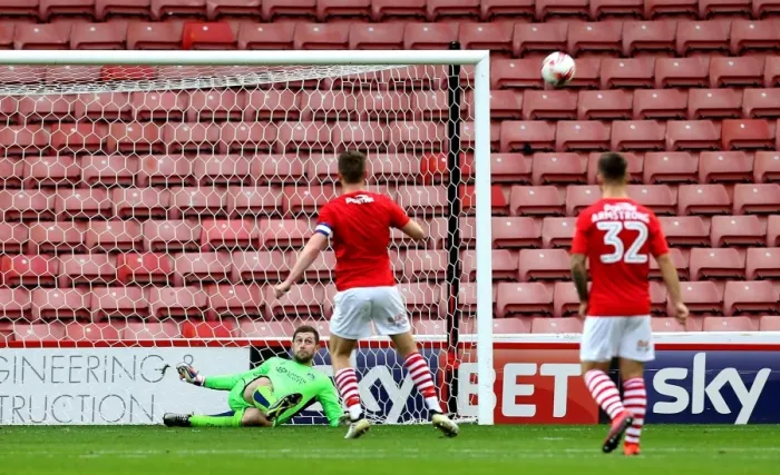 Framed Print : Frank Fielding Saves Barnsley Penalty vs. Bristol City, 2016