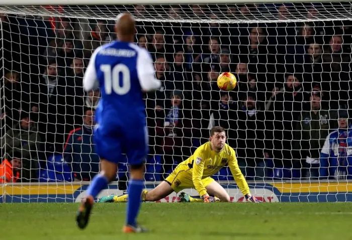 Framed Print : Frank Fielding's Save: Ipswich Town vs. Bristol City (December 2016)