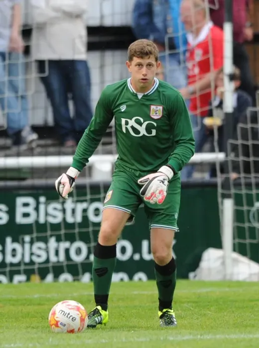 Framed Print : Frank Fielding's Spectacular Save at Twerton Park: Bristol City Goalkeeper in Action Against Bath City, 2015